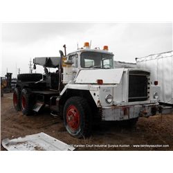 1971 MACK CRANE CHASSIS ~ 8,010 MILES #DM863SX, 180,000 CAP LBS DED 6'X4', OVERALL HEIGHT 117", WIDT