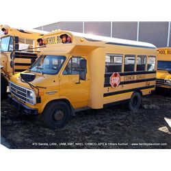 1996 CHEVROLET BLUEBIRD SCHOOL BUS ~ 138,132 MILES VIN: 1GBHG31K5TF110810, GAS, GVW 10,000, 21 PASSE