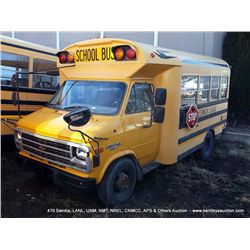 1995 CHEVROLET BLUEBIRD SCHOOL BUS ~ 93,797 MILES VIN: 1GBHG31K7SF168657, GAS, GVW 10,000, 21 PASSEN