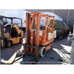TOYOTA FBCA30 ELECTRIC FORKLIFT S/N: 10316, NO BATTERY NO KEYS NO TITLE (print sequence:) 15-095