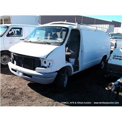 1994 DODGE RAM VAN ~ 83,254 MILES VIN: 2B7HB21Y9RK144493, FULL-SIZE, RWD, V8, 5.2L NO KEYS TITLE # 1