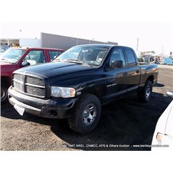 2005 Dodge Ram Pickup 1500 ~ 139520 MILES VIN: 1D7HU18D95S222381, PICKUP, 4WD, 5.7L V-8, 1D7HU18D95S