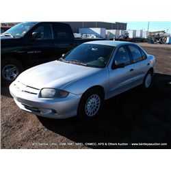 2003 CHEVROLET CAVALIER ~ 140,253 MILES VIN: 1G1JC52F237370199, SEDAN, FWD, I4, 2.2L TITLE # 103341S
