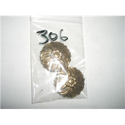 VINTAGE VERY BEAUTIFUL BUTTON COVERS 2 TOTAL STAMPED *NONY NEW YORK* WITH VERY UNIQUE DESIGN!!