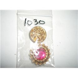 VINTAGE BUTTON COVER-BEAUTIFUL 2 TOTAL STAMPED *NONY NEW YORK*!! COVERS CAME OUT OF SAFE!!