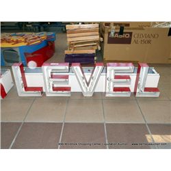 "UPPER LEVEL" NEON SIGN