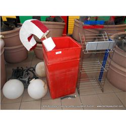 MISCELLANEOUS TRASHCANS: CANDYCANE-LIGHT & RACK