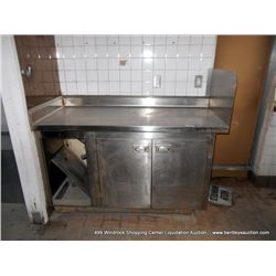 5' STAINLESS TABLE 3-DOOR