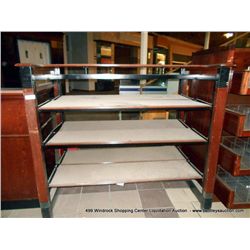 WOOD SHELVING DISPLAY UNIT