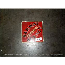 ENAMEL PAINTED SIGN, RAILWAY EXPRESS