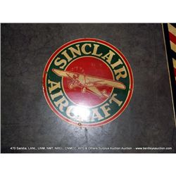 ENAMEL PAINTED SIGN, SINCLAIR AIR CRAFT