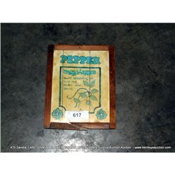 SMALL FRAMED "PEPPER" SAYING