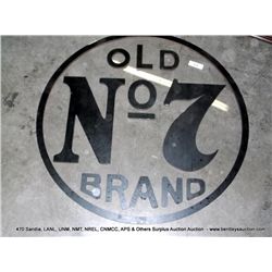 LARGE LEXAN OLD NO. 7 BRAND SIGN