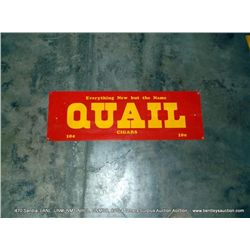 QUAIL CIGARS METAL SIGN