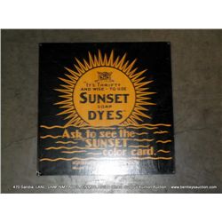 SUNSET SOAP DYES METAL SIGN