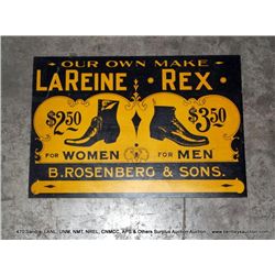 LAREINE REX METAL SIGN