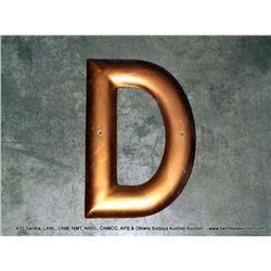 "D" METAL LETTER