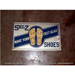 SELZ SHOES METAL SIGN