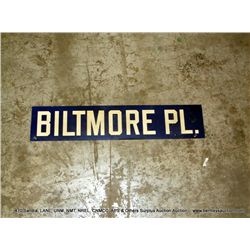BILTMORE PL METAL SIGN