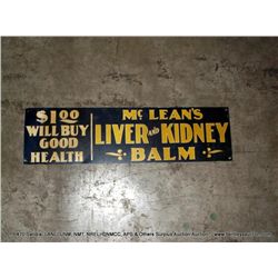 MC LEAN'S LIVER & KIDNEY BALM METAL SIGN