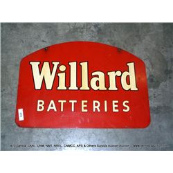 WILLARD BATTERIES METAL SIGN