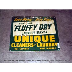 UNIQUE CLEANERS & LAUNDRY METAL SIGN