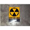 Image 1 : FALLOUT SHELTER METAL SIGN