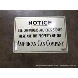 "AMERICAN COMPANY" METAL SIGN