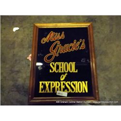 FRAMED "MISS GRACIE'S SCHOOL OF EXPRESSION"