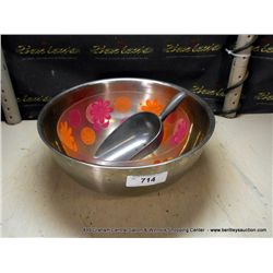 LARGE MIXING BOWL, ICE SCOOP& COLORFUL CHIP BOWL