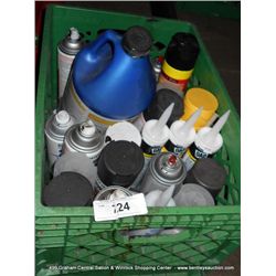 POLY TOTE: PAINT, CAULKING, SUPPLIES