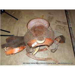 OLD WESTERN DECORATIVE STOOL