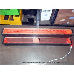 4 BLACK, 3 GREEN, 2 YELLOW WOODEN FRAME BAR LIGHTS 9X MONEY