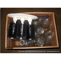 BOX: WHISKEY GLASSES & WASH BRUSH