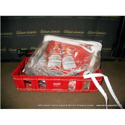 RED PLASTIC CASE W/ BANNER FLAGS