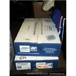 BOX: AEP, 60-GALLON BLACK BAGS, 38" X 58" 2X MONEY