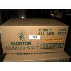 BOX: MORTON KOSHER SALT-12 CONTAINERS
