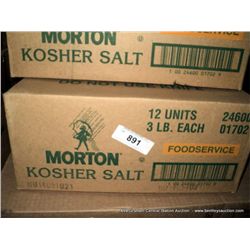BOX: MORTON KOSHER SALT-12 CONTAINERS
