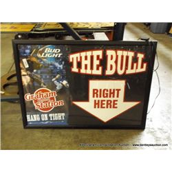 Bud Light with The Bull Arrow Sign