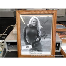 FRAMED PORTRAIT: BRANDIE MOSES-AUTOGRAPHED