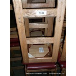 US WOOD RED TOPPED CUSHION BARSTOOL 29" 2X MONEY