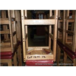 US WOOD RED TOPPED CUSHION BAR STOOL 29" 2X MONEY