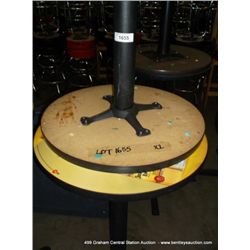 24  ROUND SINGLE PEDISTAL BAR TABLE 42  TALL 2X MONEY