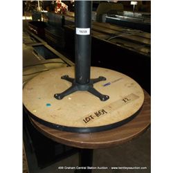 24  ROUND SINGLE PEDISTAL BAR TABLE 42  TALL 2X MONEY
