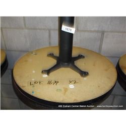 24" ROUND SINGLE PEDISTAL BAR TABLE 42" TALL 2X MONEY