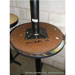 24" ROUND SINGLE PEDISTAL BAR TABLE 42" TALL 2X MONEY