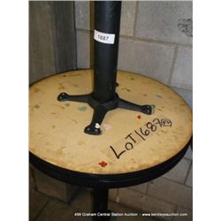 24" ROUND SINGLE PEDISTAL BAR TABLE 42" TALL 2X MONEY