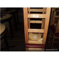 US WOOD RED TOPPED CUSHION BAR STOOL 29" 2X MONEY