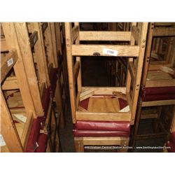 US WOOD RED TOPPED CUSHION BAR STOOL 29" 2X MONEY