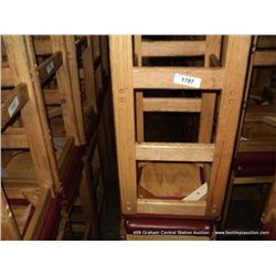 US WOOD RED TOPPED CUSHION BAR STOOL 29" 2X MONEY